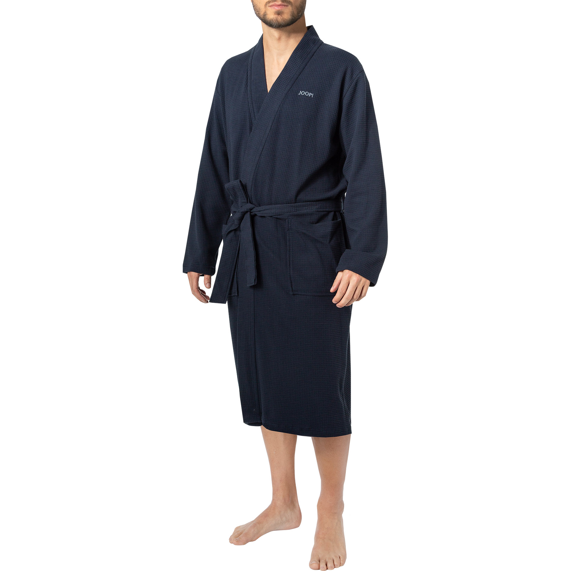 JOOP! Herren Bademantel blau unifarben
