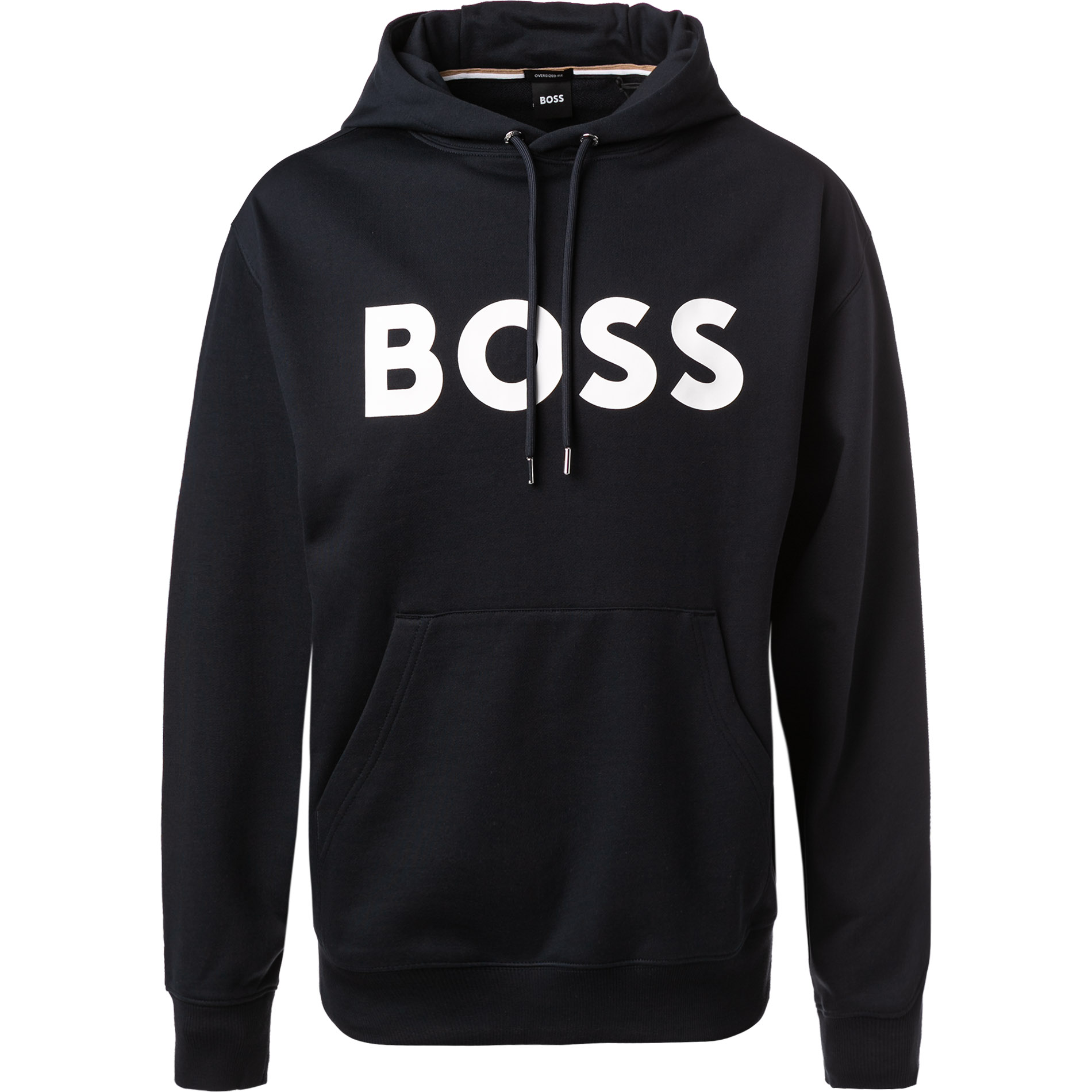 BOSS Black Herren Hoodie blau Logo und Motiv