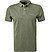 Polo-Shirt, Shaped Fit, Bio Baumwoll-Jersey, olive meliert - olive