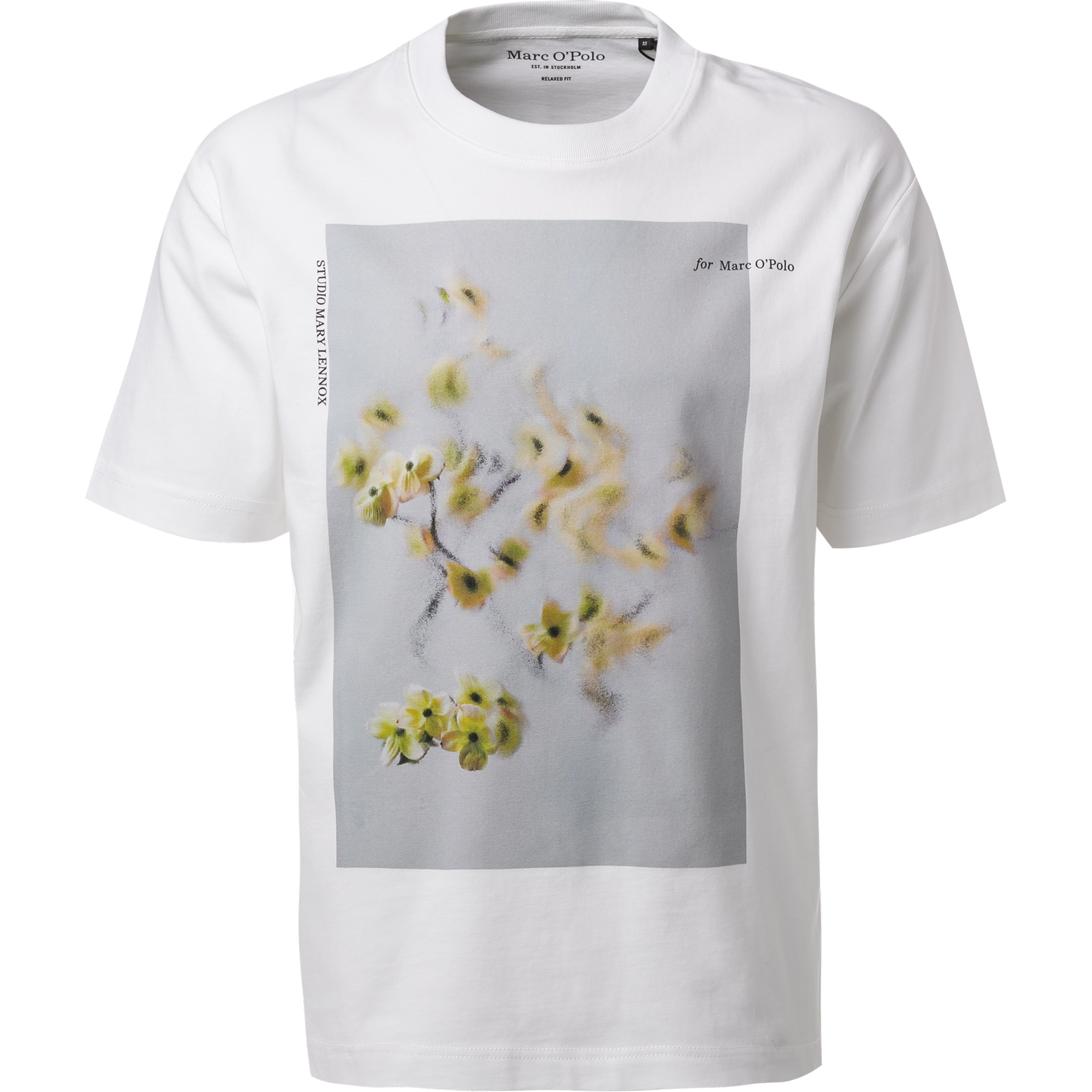 Marc O'Polo Herren T-Shirt weiß Baumwolle