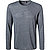 Longsleeve Prospect, Baumwolle, blaugrau meliert - grau-blau
