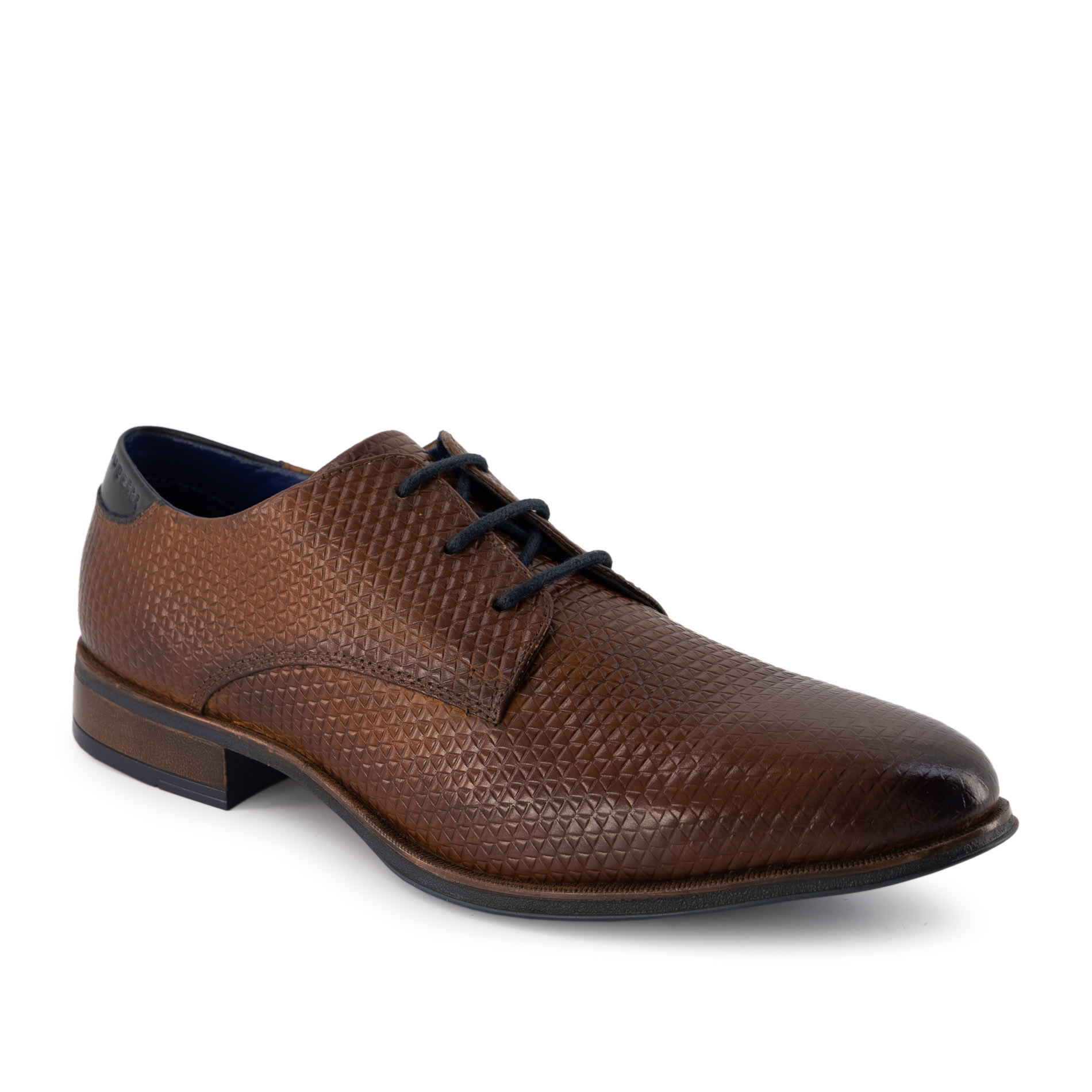 bugatti Herren Derby braun Leder geprägt