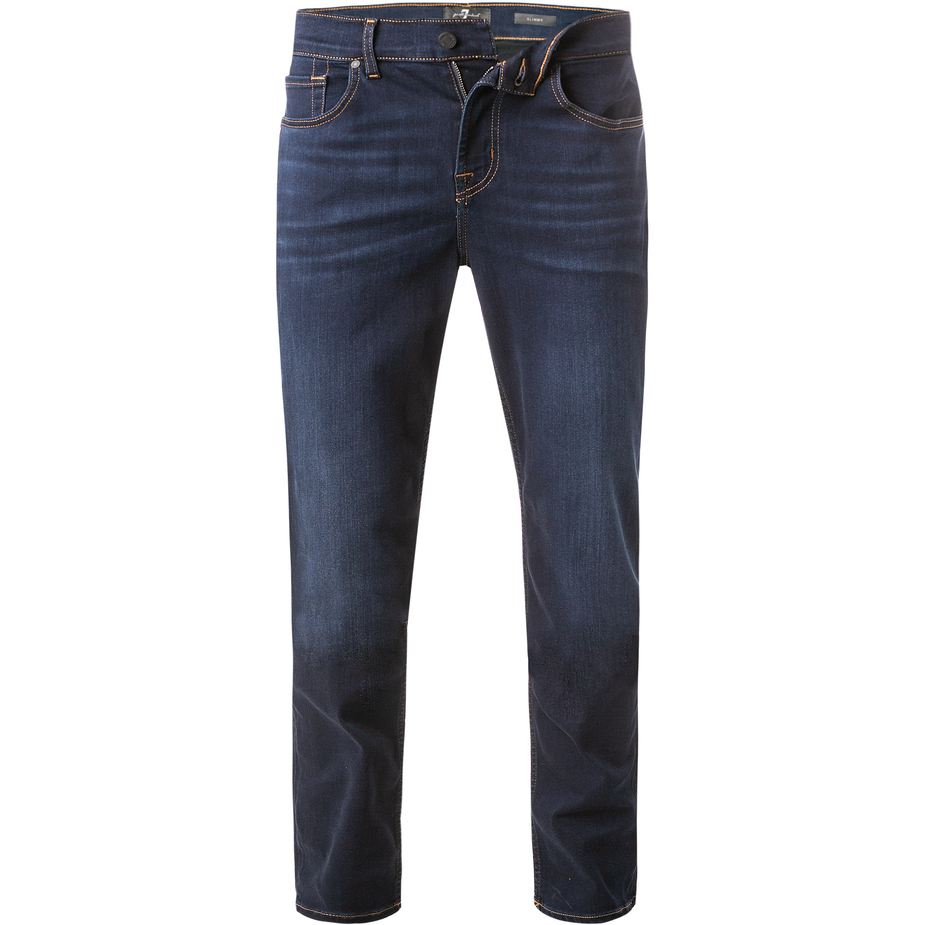 7 for all mankind Herren Jeans blau Baumwoll-Stretch