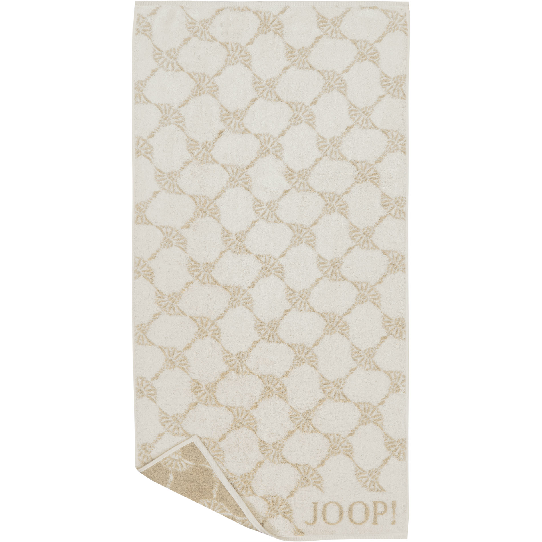JOOP! Herren Handtuch beige Baumwolle & Mix Gemustert