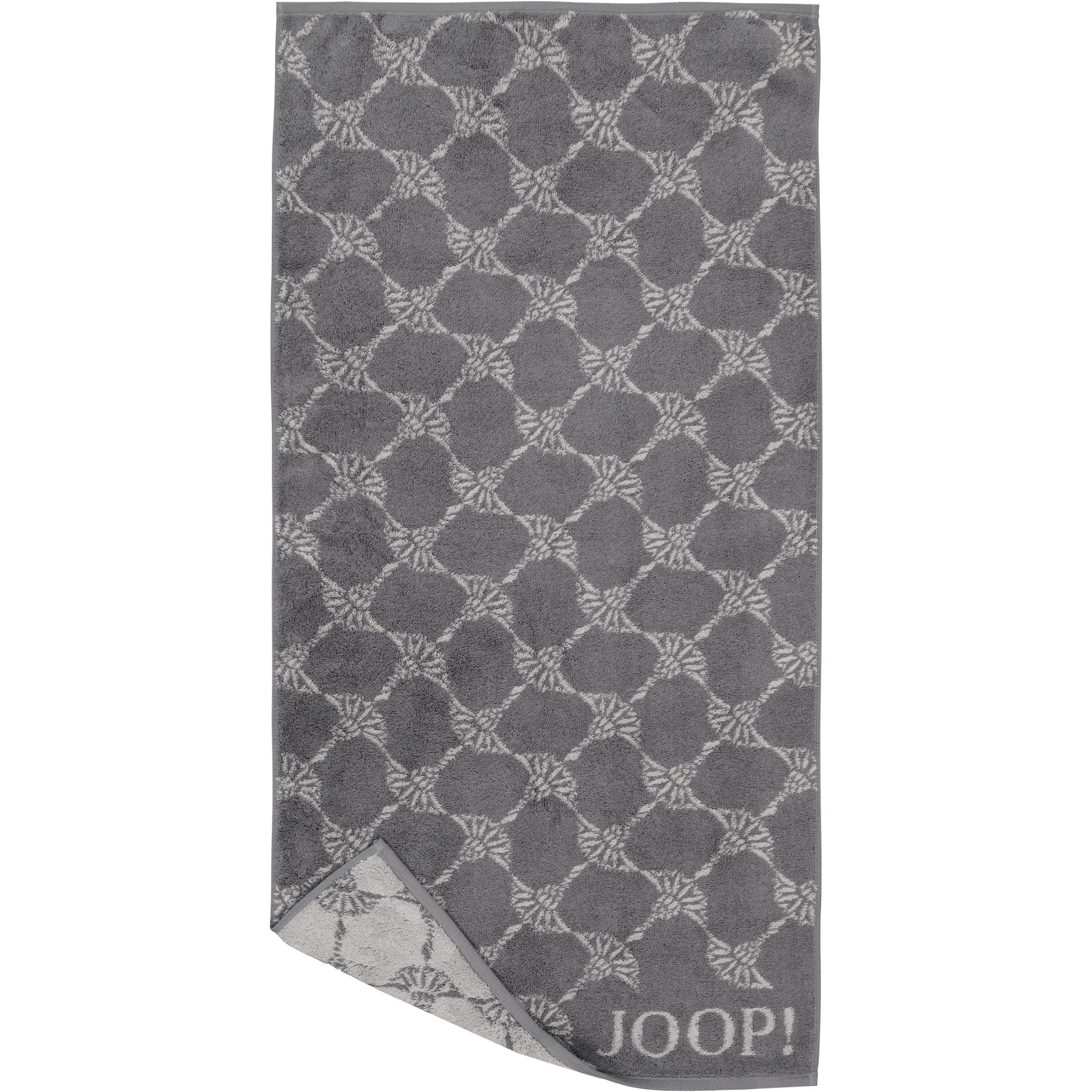 JOOP! Herren Handtuch grau Baumwolle & Mix Gemustert