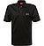 Polo-Shirt, Regular Fit, Baumwoll-Jersey, schwarz - schwarz