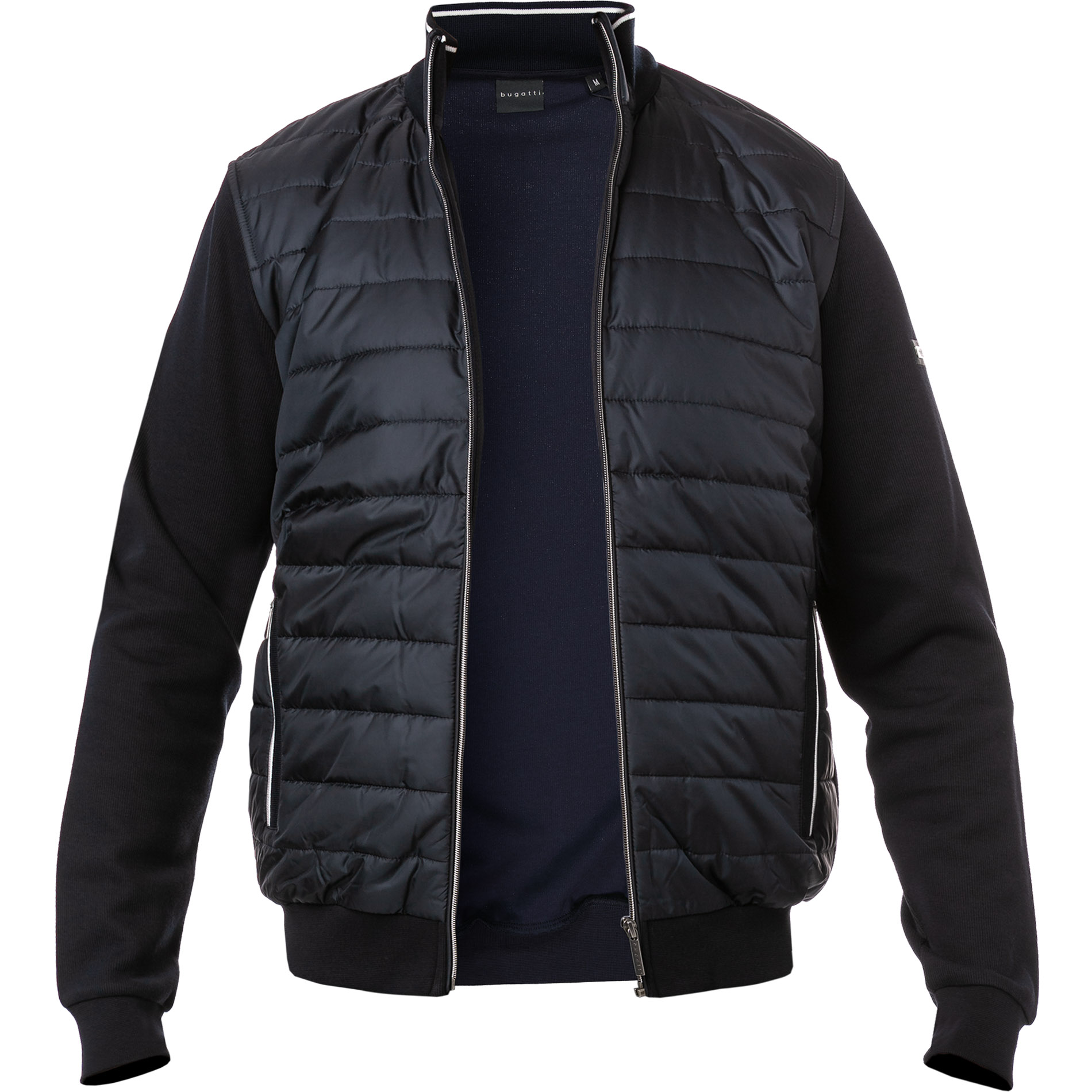 bugatti Herren Jacke schwarz unifarben