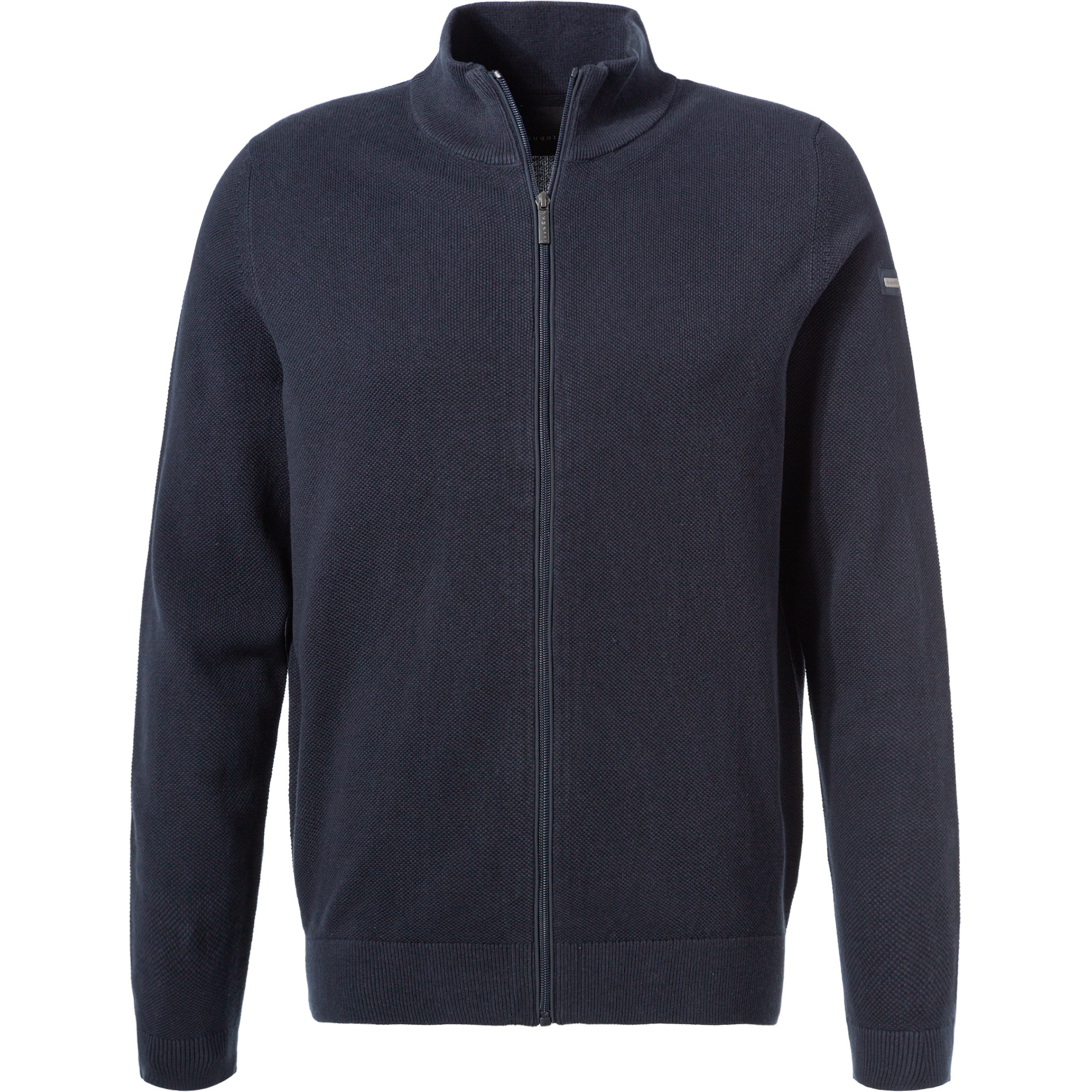 bugatti Herren Pullover blau unifarben