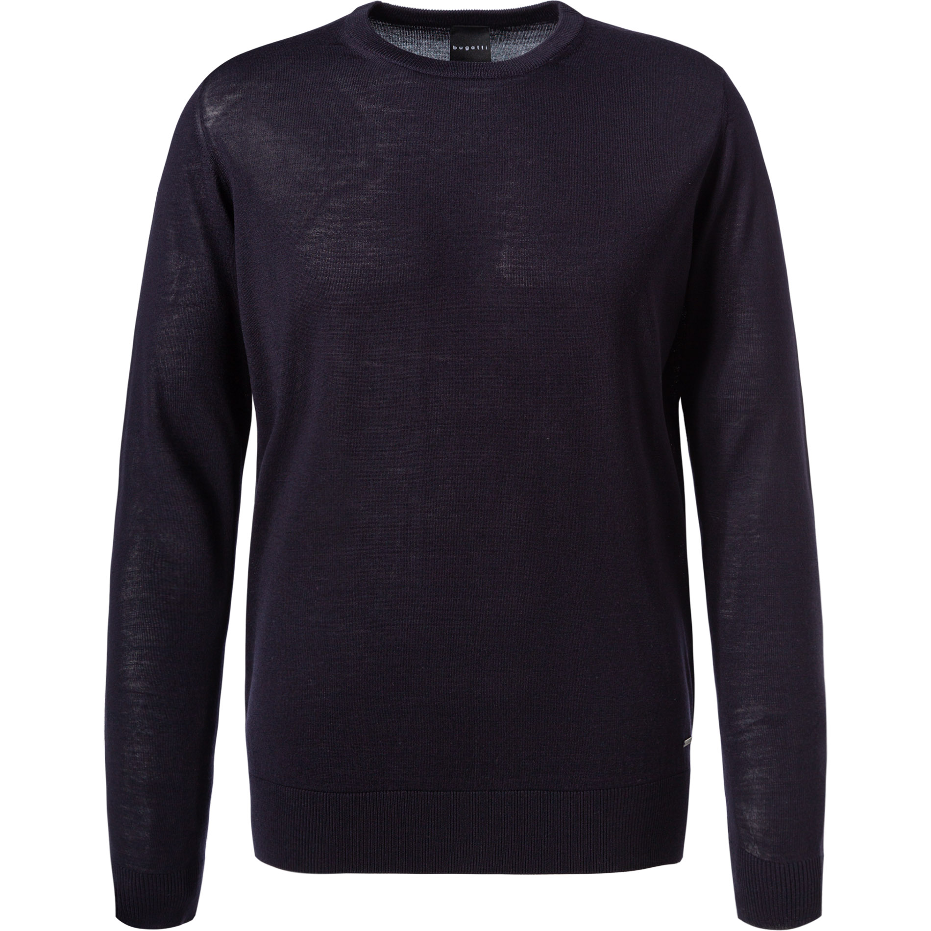 bugatti Herren Pullover blau unifarben