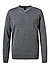Pullover, Wolle, grau meliert - dunkelgrau