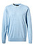 Pullover, Baumwolle, helblau meliert - hellblau