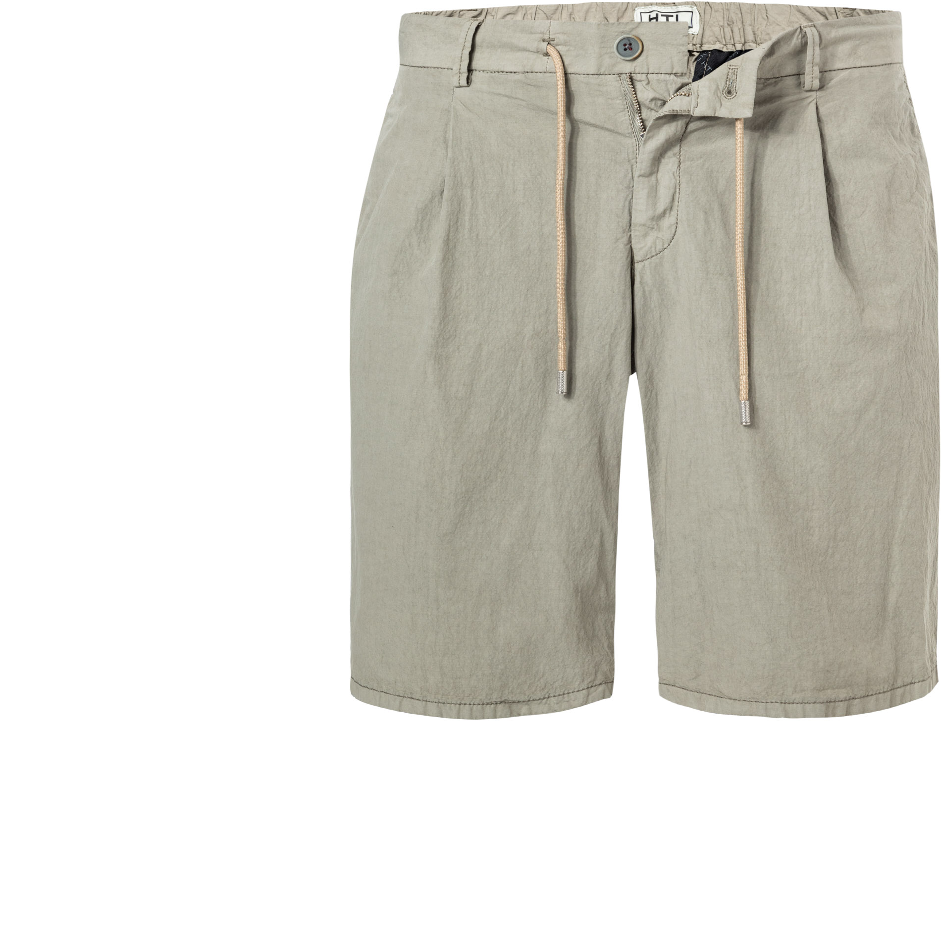 HILTL Herren Bermudashorts grau Baumwolle Slim Fit