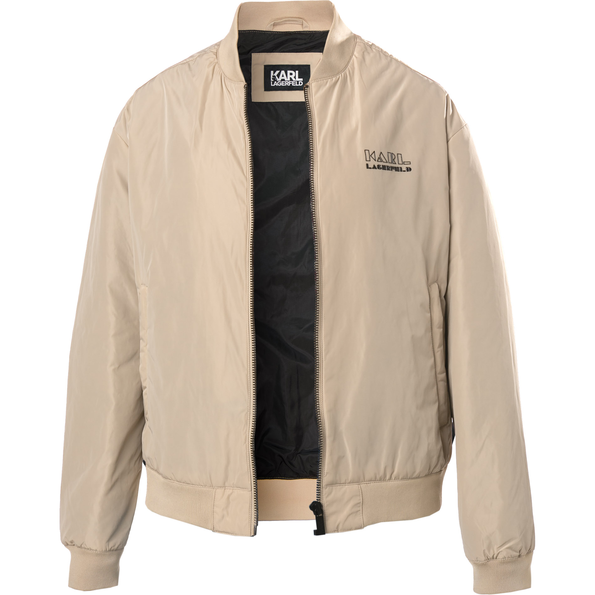 KARL LAGERFELD Herren Blouson beige unifarben