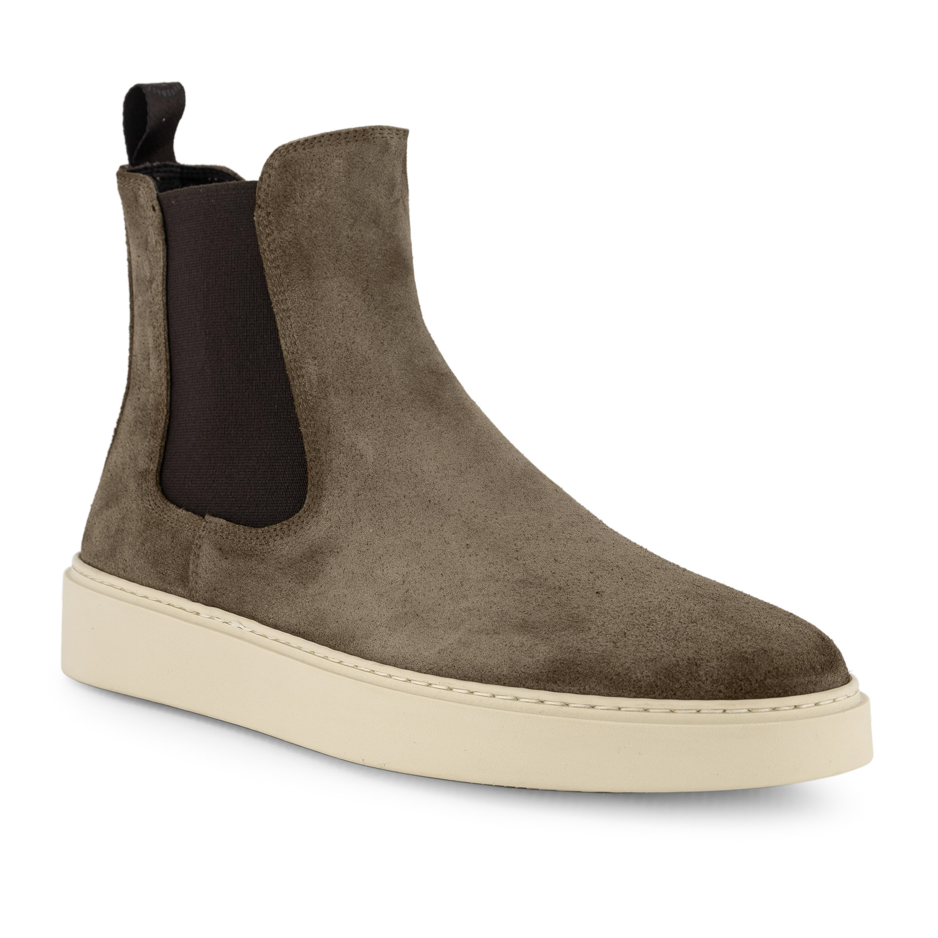 rosso e nero Herren Chelsea Boots braun Veloursleder