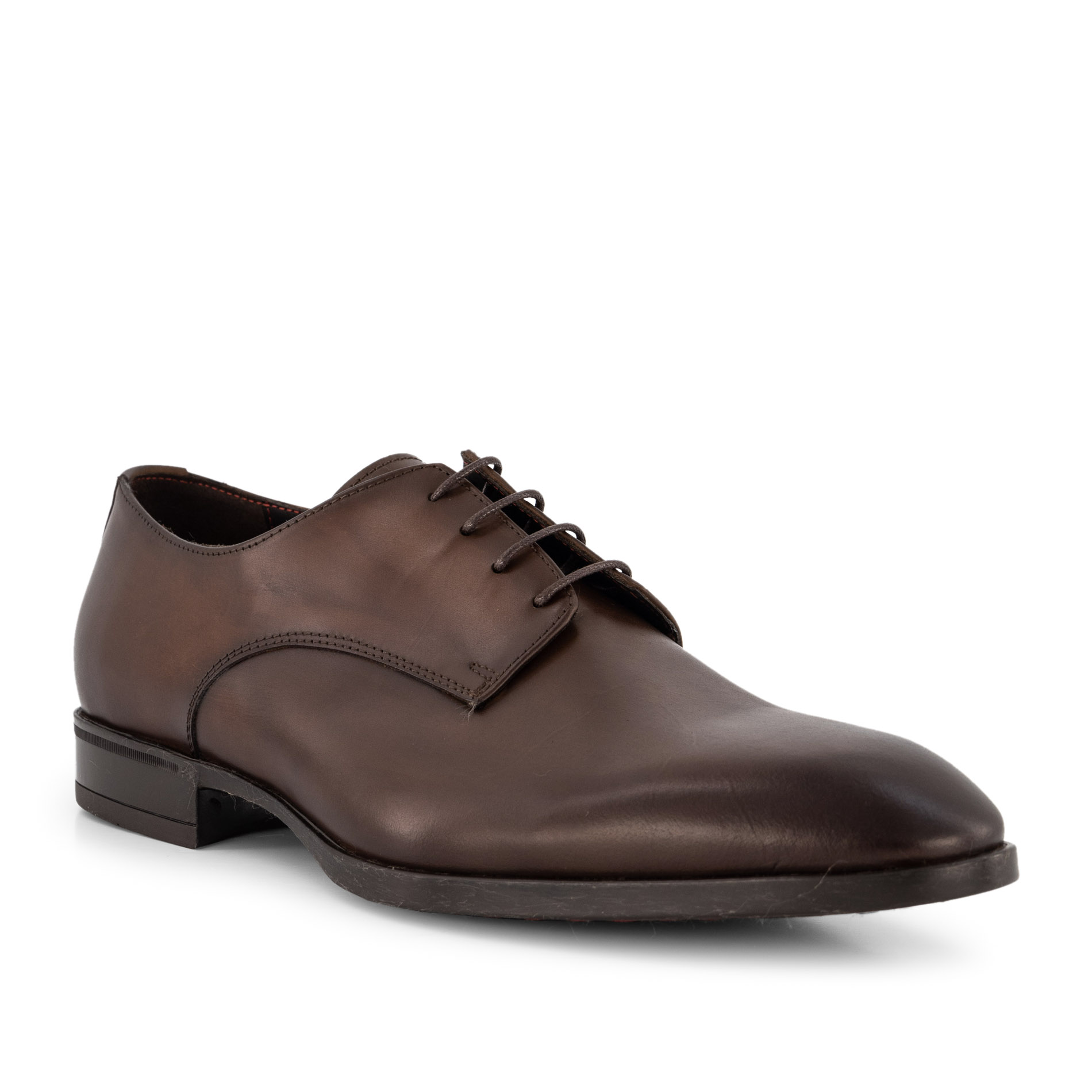 rosso e nero Herren Derby braun Glattleder