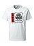T-Shirt, Relaxed Fit, Baumwolle, weiß - weiß-schwarz-rot (1220)