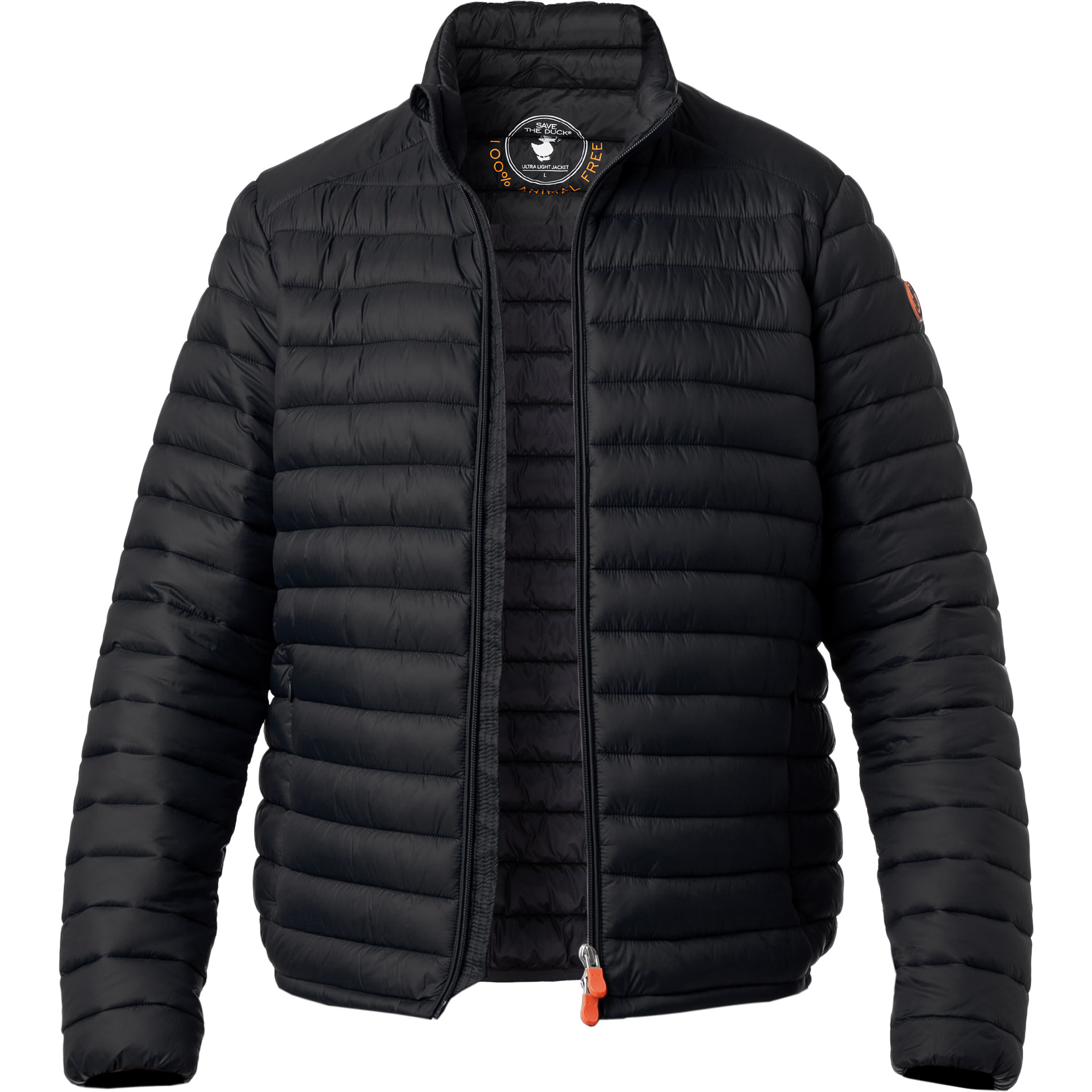 SAVE THE DUCK Herren Steppjacke schwarz Mikrofaser unifarben