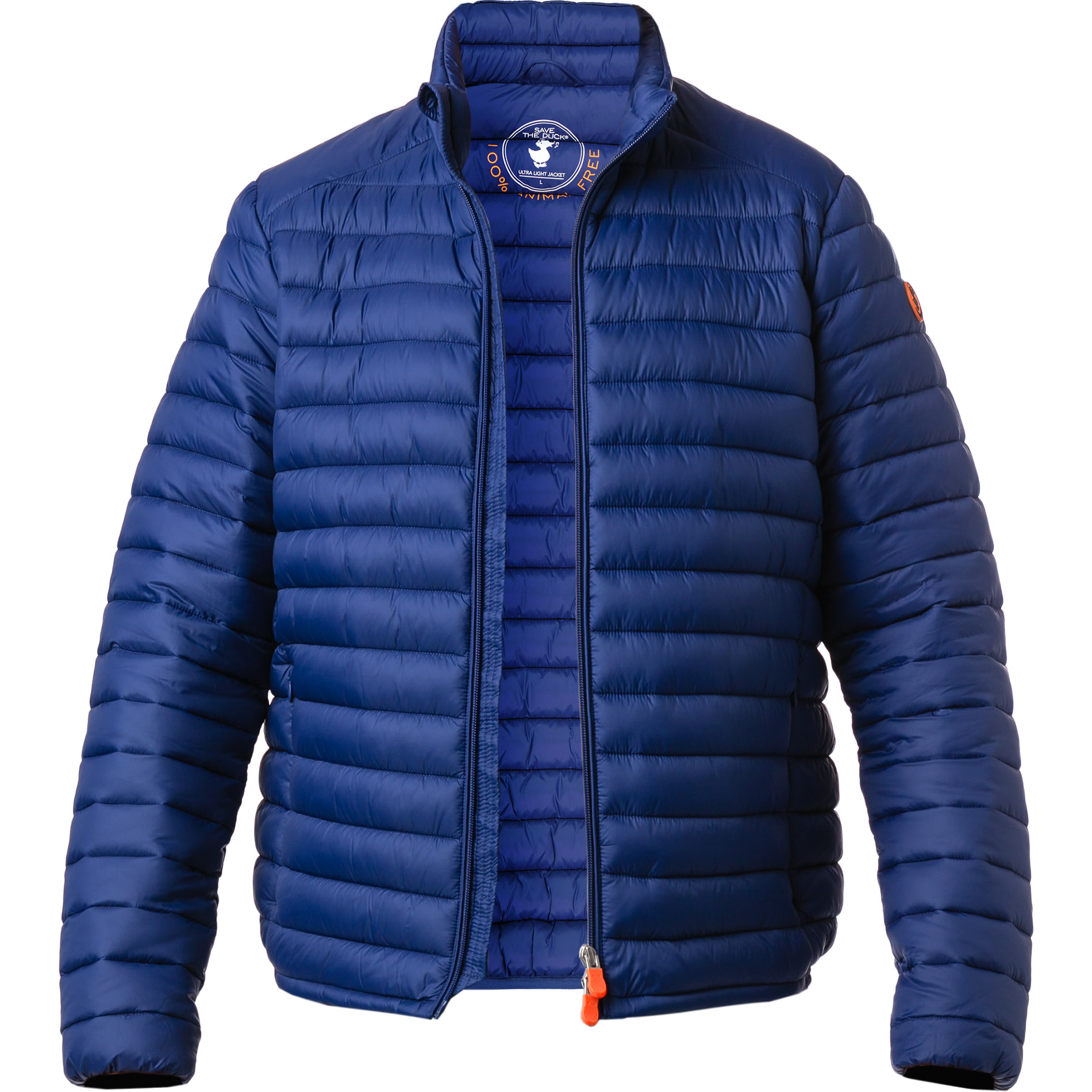 SAVE THE DUCK Herren Steppjacke blau Mikrofaser unifarben