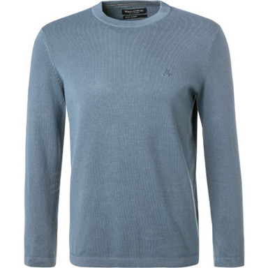 Pullover, Bio Baumwolle-Kaschmir, blau
