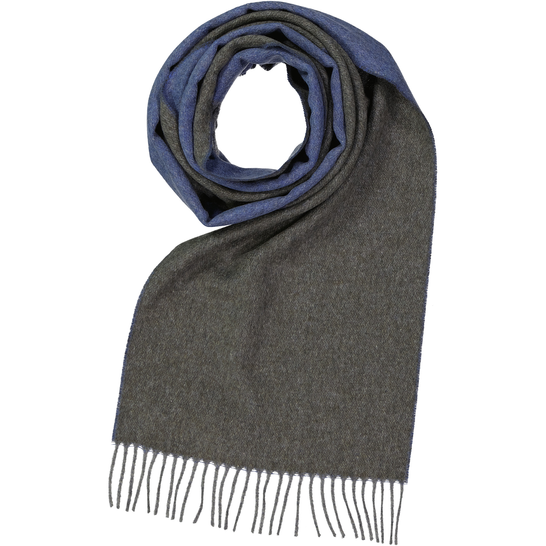DANTE Herren Schal blau Kashmere-Wolle