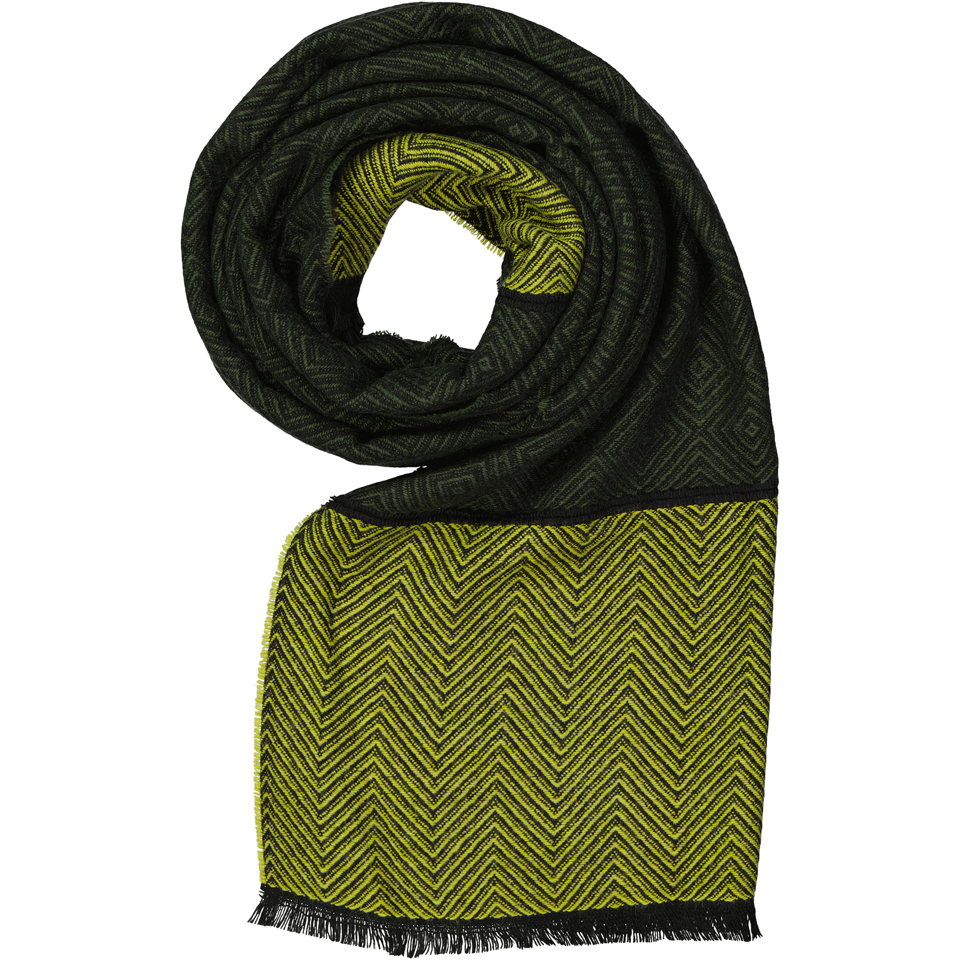 DANTE Herren Schal grün Alpaka gemustert