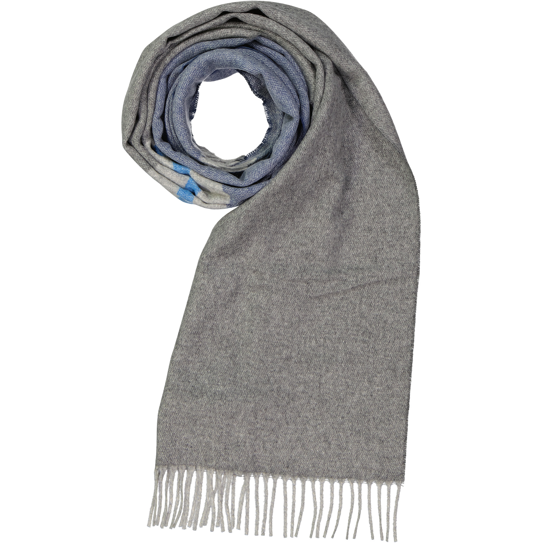DANTE Herren Schal blau Kashmere-Wolle
