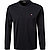 Longsleeve, Regular Fit, Baumwolle, schwarz - schwarz