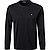 Longsleeve, Regular Fit, Baumwolle, schwarz - schwarz