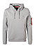 Hoodie, Baumwolle mit Rückenprint, pastellgrau - pastellgrau