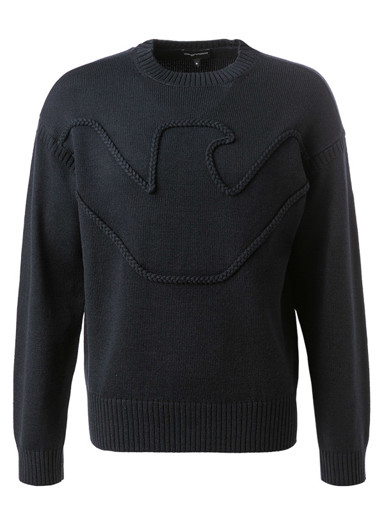 Pullover, Schurwolle, nachtblau