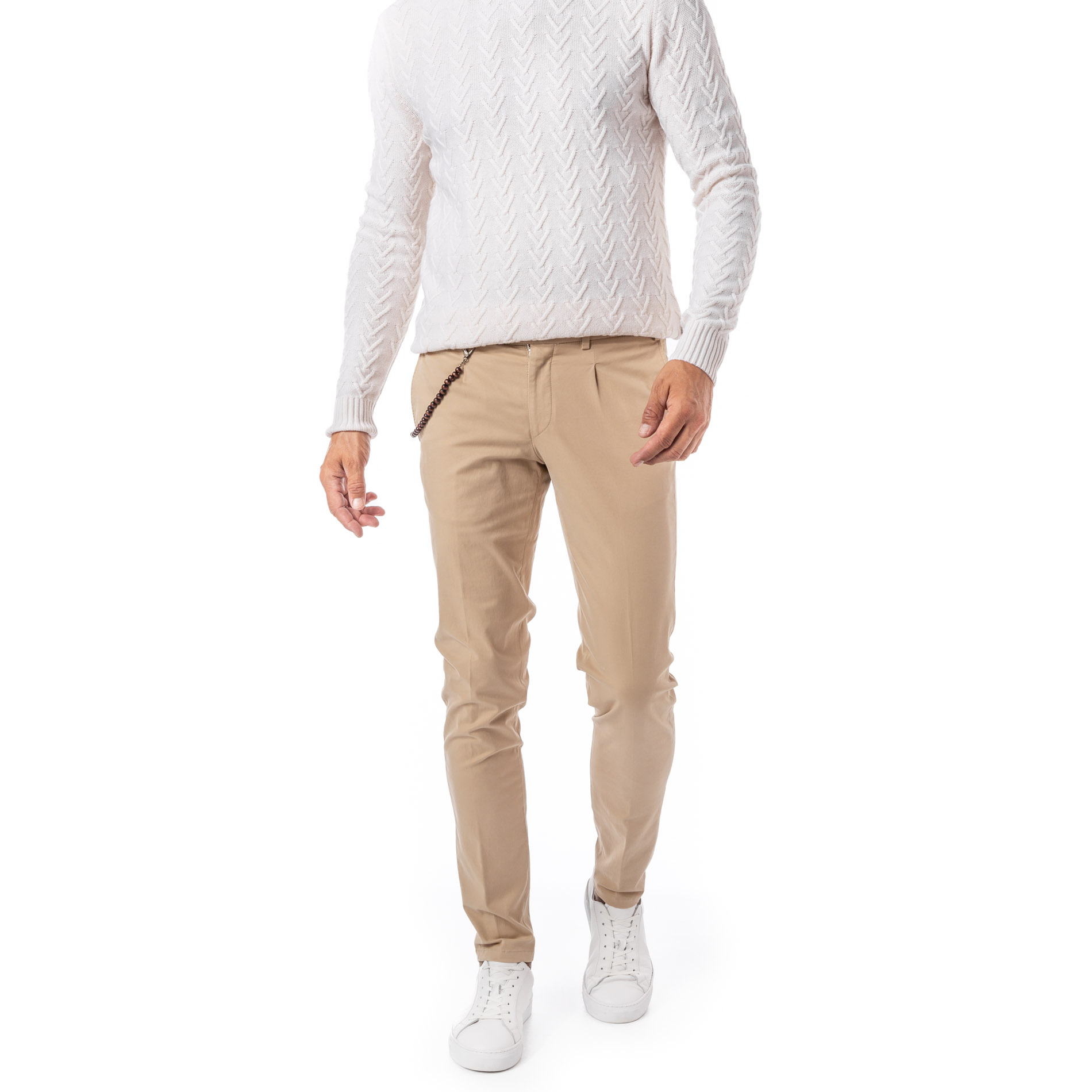 HILTL Herren Hose beige Slim Fit
