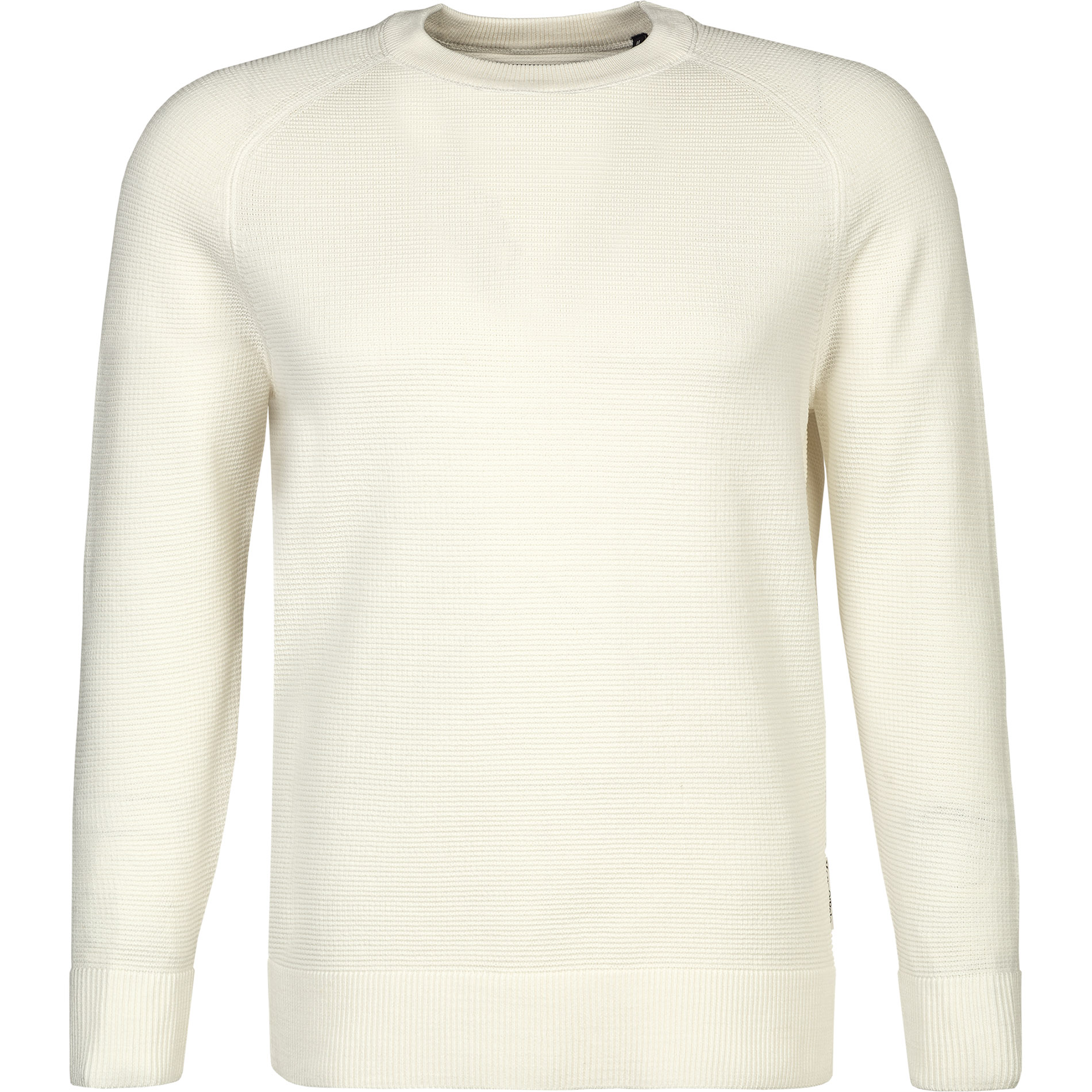 Marc O'Polo Herren Pullover weiß Baumwolle unifarben