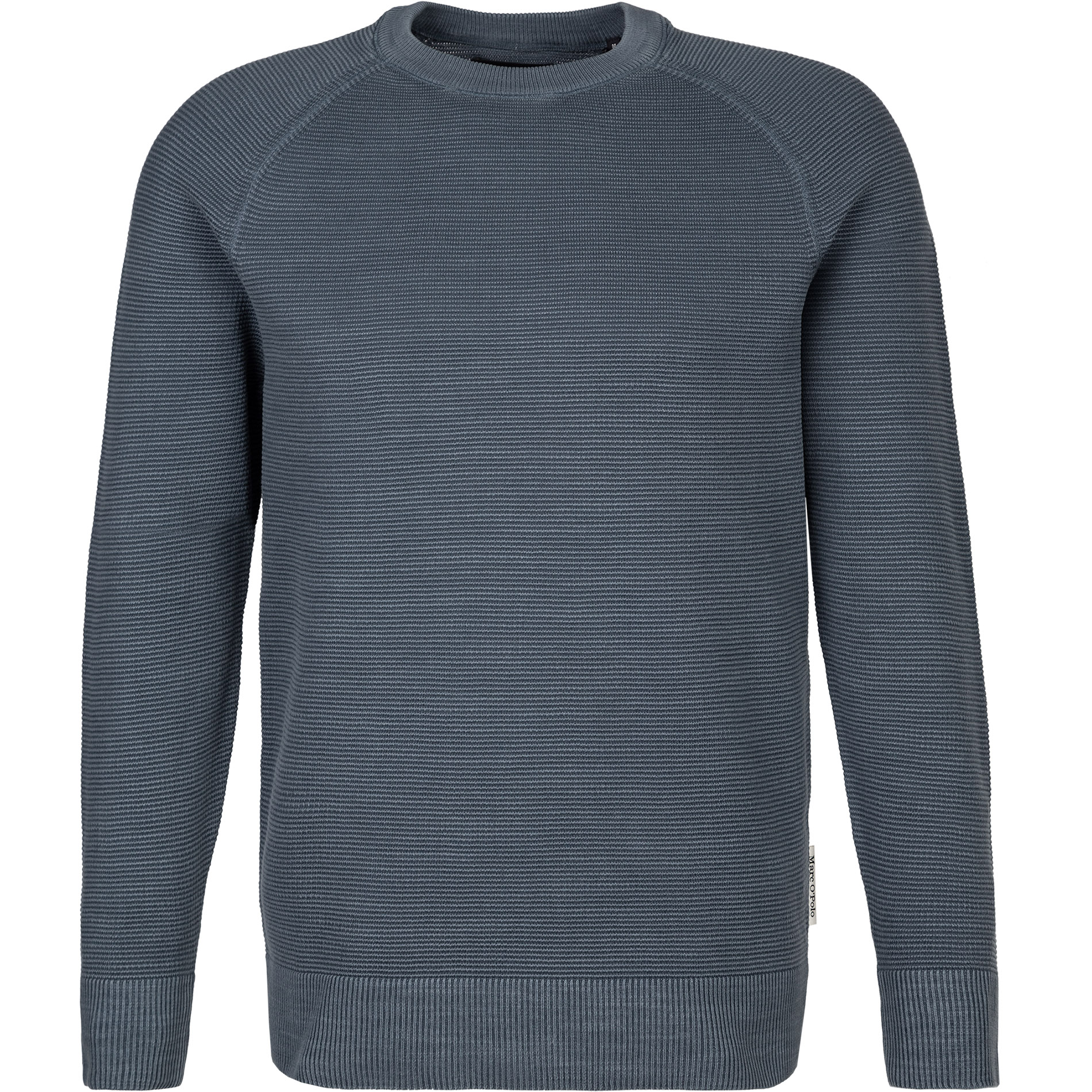 Marc O'Polo Herren Pullover blau Baumwolle unifarben