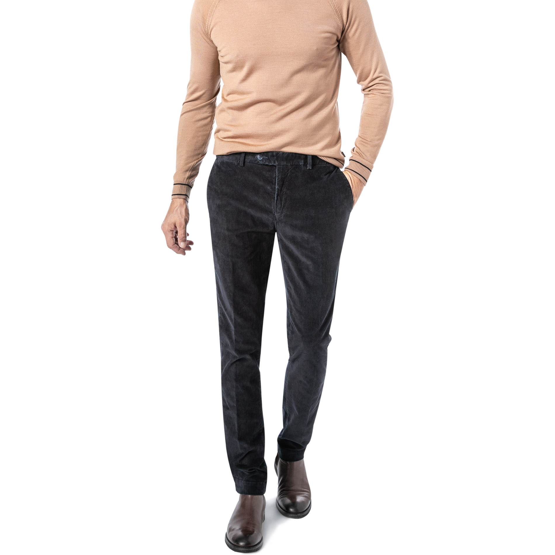 HACKETT Herren Hose blau Cord Slim Fit