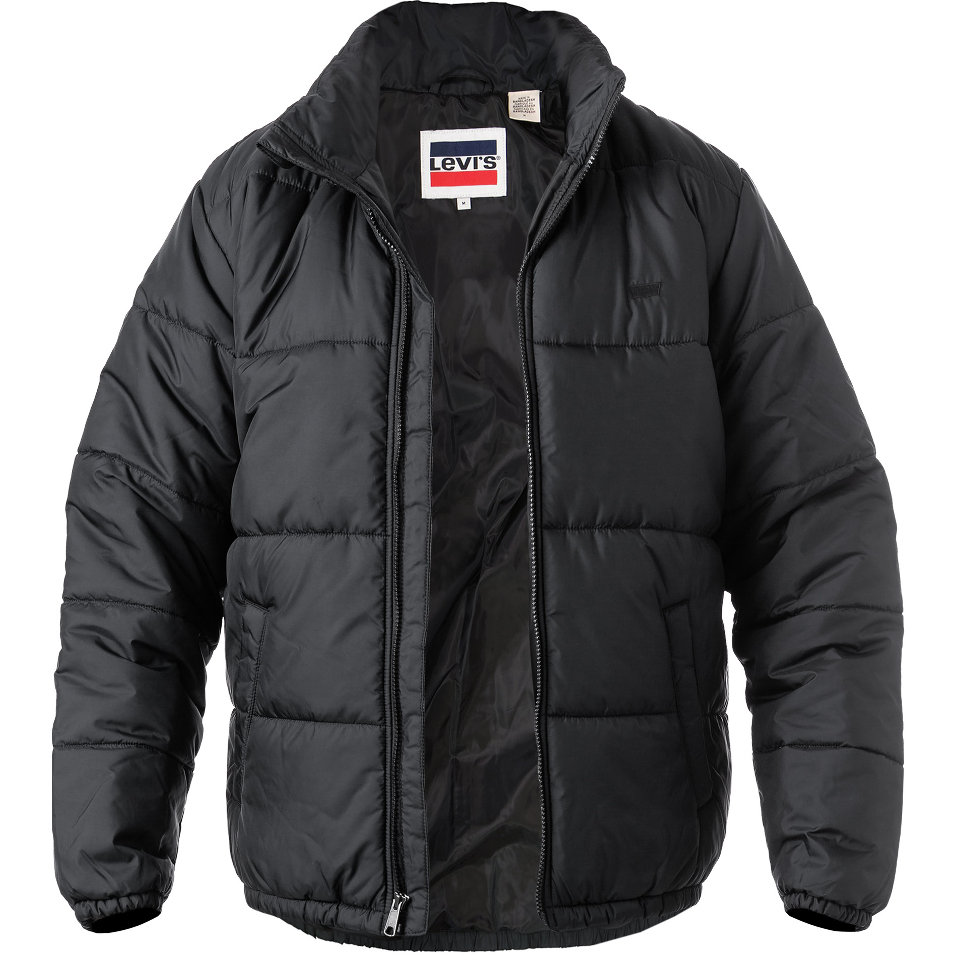 Levi's® Herren Steppjacke schwarz Mikrofaser unifarben