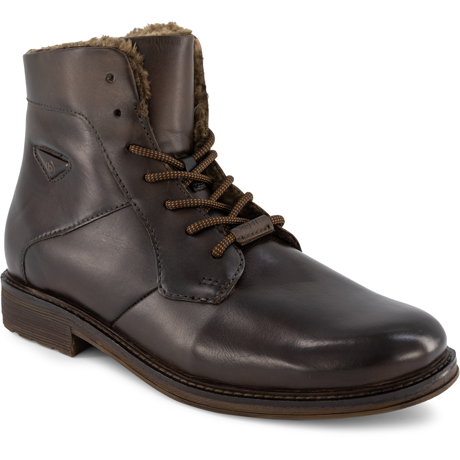 bugatti Herren Stiefeletten braun Glattleder