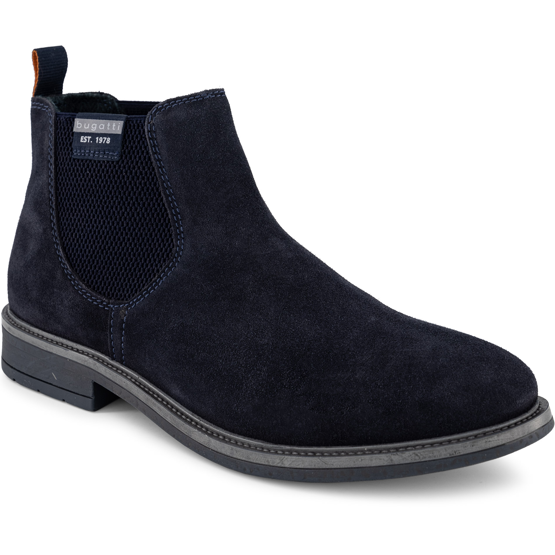 Bugatti Herren Chelsea Boots Blau Velours