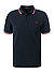 Polo-Shirt, Baumwoll-Piqué, navy - navy-weiß-rot