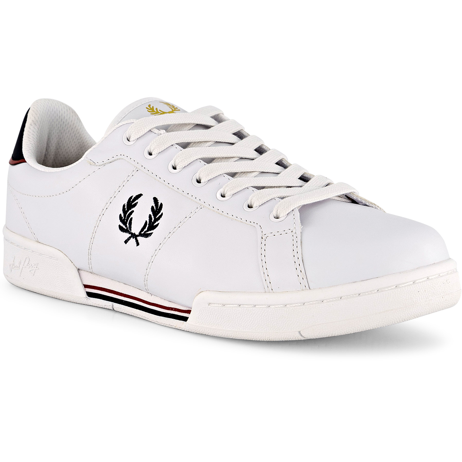 Fred Perry Herren Sneaker weiß Glattleder