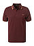 Polo-Shirt, Baumwoll-Piqué, weinrot - weinrot-braun