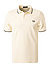 Polo-Shirt, Baumwoll-Piqué, ecru - ecru-grey-black