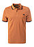 Polo-Shirt, Baumwoll-Piqué, orangebraun - lightrust-navy