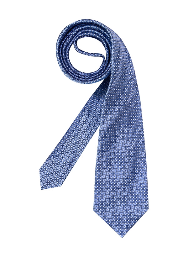 Krawatte Seide blau gemustert