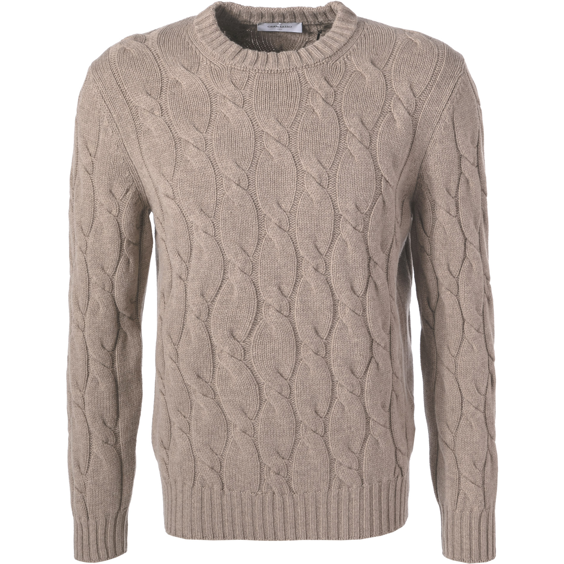 Gran Sasso Herren Pullover braun unifarben