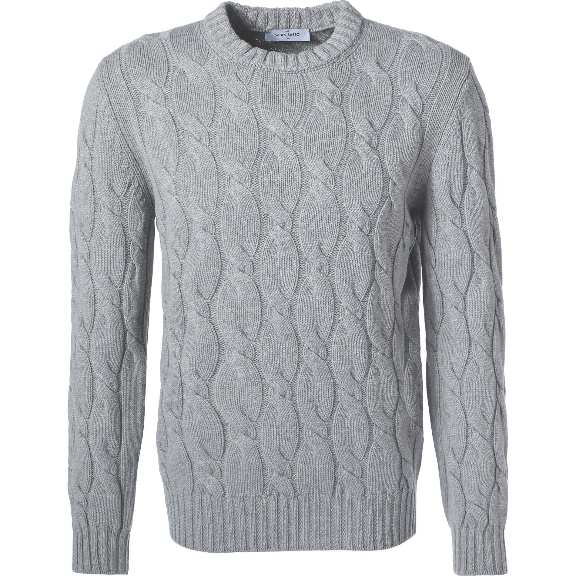 Gran Sasso Herren Pullover grau unifarben