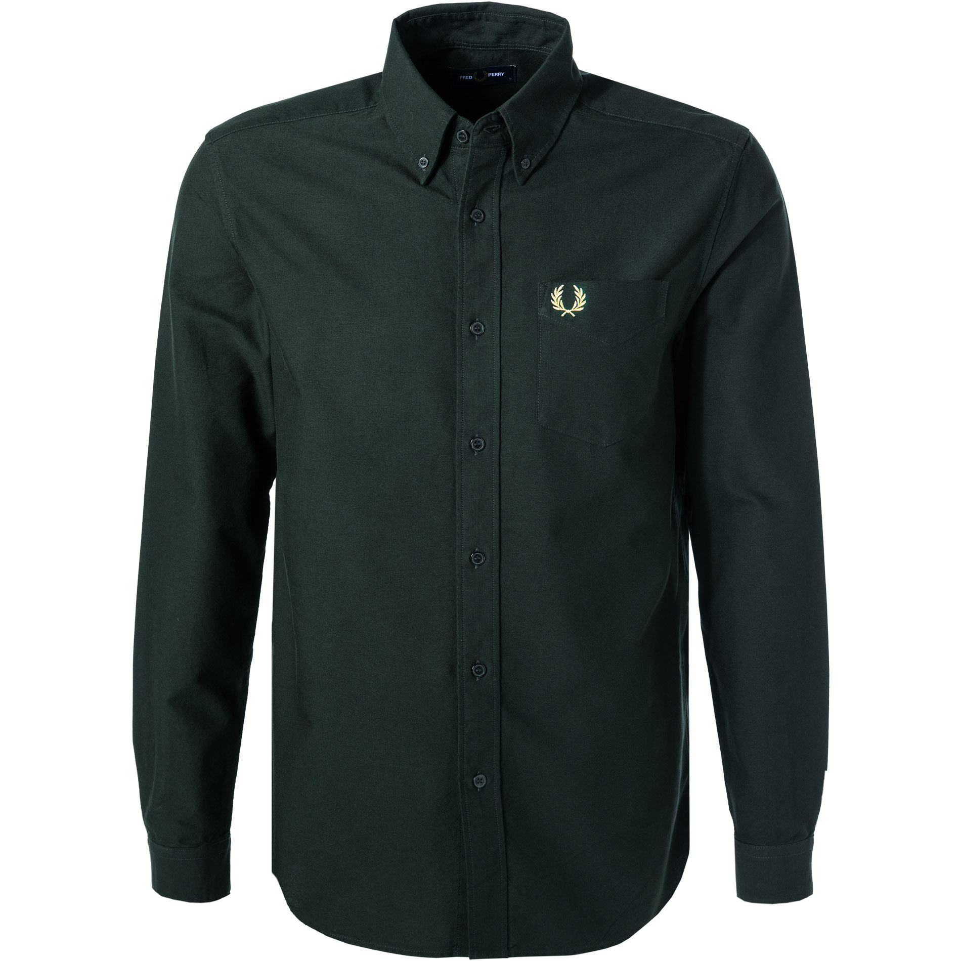 Fred Perry Herren Hemd grün Baumwolle