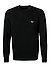 Pullover, Baumwolle, schwarz - schwarz