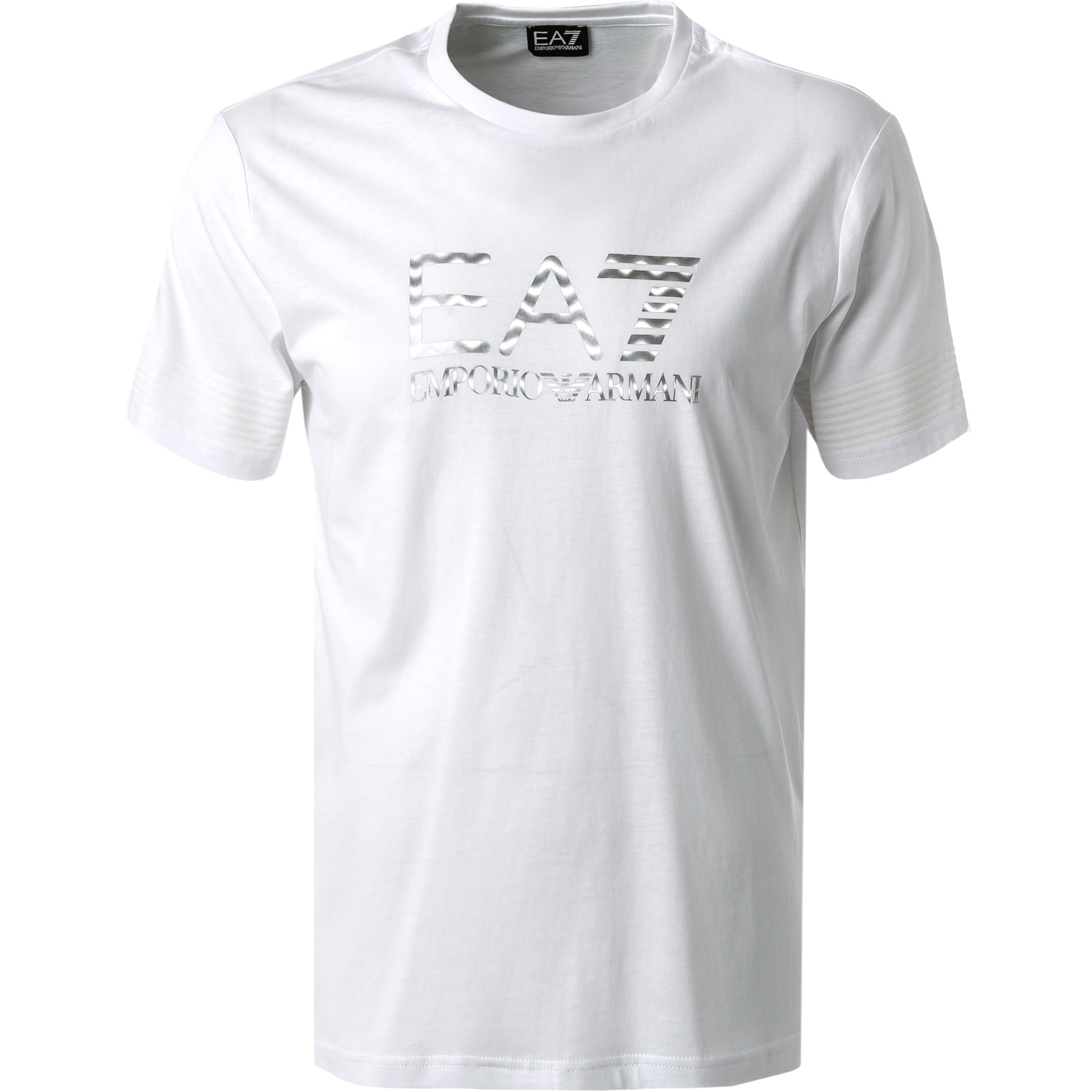 EA7 Herren T-Shirt weiß Baumwolle