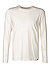 Longsleeve, Body Fit, Baumwolle, creme - off white