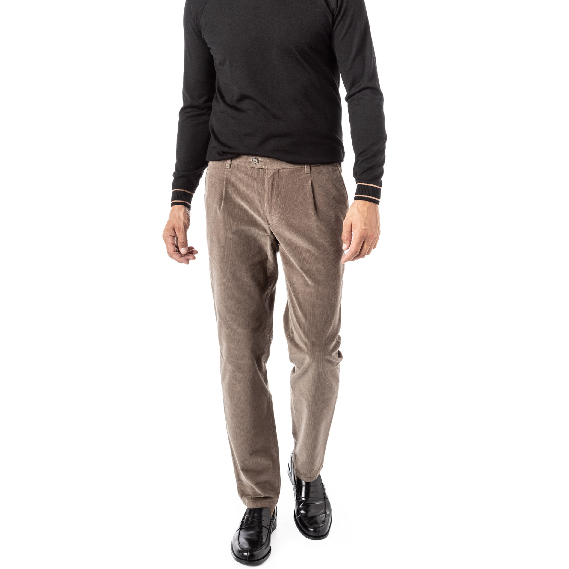 DRESSLER Herren Bundfaltenhose beige